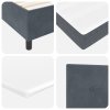 Postel s boxspringem s matrací a bench Tmavě šedá 100x200 cm Samet 3344493