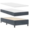 Postel s boxspringem s matrací a bench Tmavě šedá 100x200 cm Samet 3344493