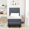 Postel s boxspringem s matrací a bench Tmavě šedá 100x200 cm Samet 3344493
