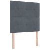 Postel s boxspringem s matrací a bench Tmavě šedá 100x200 cm Samet 3344493