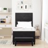 Boxspring postel s matrací a lavicí Černá 100x200 cm Velur 3344494