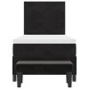 Boxspring postel s matrací a lavicí Černá 100x200 cm Velur 3344494