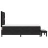 Boxspring postel s matrací a lavicí Černá 100x200 cm Velur 3344494