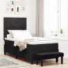 Boxspring postel s matrací a lavicí Černá 100x200 cm Velur 3344494