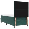 Boxspring postel s matrací a lavicí tmavě zelená 100x200 cm samet 3344495
