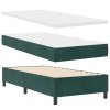 Boxspring postel s matrací a lavicí tmavě zelená 100x200 cm samet 3344495