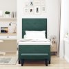 Boxspring postel s matrací a lavicí tmavě zelená 100x200 cm samet 3344495