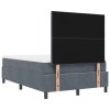 Boxspring postel s matrací a lavičkou tmavě šedá 120x200 cm samet 3344505