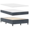 Boxspring postel s matrací a lavičkou tmavě šedá 120x200 cm samet 3344505