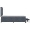 Boxspring postel s matrací a lavičkou tmavě šedá 120x200 cm samet 3344505