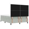 Boxspring postel s matrací a lavicí Světle šedá 140 x 190 cm Samet 3344510