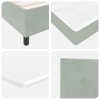 Boxspring postel s matrací a lavicí Světle šedá 140 x 190 cm Samet 3344510