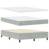 Boxspring postel s matrací a lavicí Světle šedá 140 x 190 cm Samet 3344510