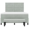 Boxspring postel s matrací a lavicí Světle šedá 140 x 190 cm Samet 3344510