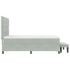 Boxspring postel s matrací a lavicí Světle šedá 140 x 190 cm Samet 3344510