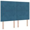 Postel s boxspringem s matrací & lavičkou tmavě modrá 140x190 cm samet 3344514