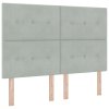 Boxspring postel s matrací a lavicí světle šedá 140x200 cm samet 3344516