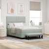 Boxspring postel s matrací a lavicí světle šedá 140x200 cm samet 3344516