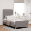 Rám postele Taupe 90x190 cm Textil 3344617
