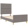 Postelový rám Taupe 90x200 cm Textil 3344701