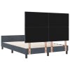 Tmavě šedý sametový rám postele 140x190 cm 3345006