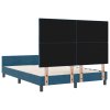 Postel Tmavě Modrá 140x190 cm Samet 3345009