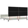 Postel Světle šedá 200x200 cm Samet 3345029