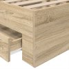 Postelový rám Sonoma dub 90x190 cm z inženýrského dřeva 3345122