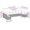 10dílná zahradní pohovka vidaXL s polštáři černý poly ratan, 2-sedáková zahradní pohovka vidaXL s polštáři černý poly ratan 3346563