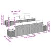 9-dílná zahradní sofa set s polstry Béžový Poly ratan Akácie 3348051