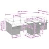 Sada zahradních pohovek s polštářem 8 pcs Béžová Poly ratan 3348236