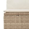 9kusová sada zahradních sofa s polštáři béžový poly ratan 3348667