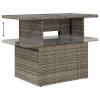 7 dílná zahradní sofa set s polštáři šedý poly ratan 3349035