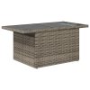 7 dílná zahradní sofa set s polštáři šedý poly ratan 3349035