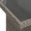 7 dílná zahradní sofa set s polštáři šedý poly ratan 3349035