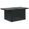 10dílná zahradní sofa set s polštáři černý poly ratan 3349069