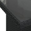 10dílná zahradní sofa set s polštáři černý poly ratan 3349069