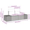 5 kusů Zahradní sofa set s polštáři Šedý poly ratan 3349085