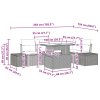 Sada zahradních pohovek s polštářem 6 pcs Béžová Poly ratan 3349186