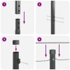 Plotové sloupky 52 ks Šedá Ø32 mm 210 cm Pozinkovaná ocel 3350144