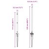 Příspěvky na plot s hrotem 26 ks Ø32 mm 80 cm Pozinkovaná ocel 3350167