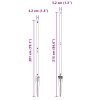 Sloupky na plot s hrotem 52 ks Ø32 mm 170 cm Pozinkovaná ocel 3350178