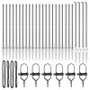 Plotové sloupky se spike 26 ks Ø32 mm 180 cm pozinkovaná ocel 3350197