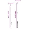 Sloupky pro plot s hrotem 52 ks Ø32 mm 180 cm Pozinkovaná ocel 3350198