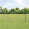 Sloupky pro plot s hrotem 52 ks Ø32 mm 180 cm Pozinkovaná ocel 3350198