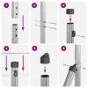 Plotové sloupky s hrotem 52 ks Ø32 mm 170 cm Pozinkovaná ocel 3350214