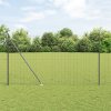 Euro plot s 7 hrotovými sloupky 1,5x10 m pozinkovaná ocel šedá 3350664