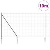 Euro Oplocení s 7 Hrotovými Sloupy 1.6x10 m Zinkovaná Ocel Šedá 3350665