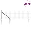 Euro plot s 13 špicovitými sloupky 0.6x25 m galvanizovaná ocel šedá 3350682