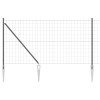 Euro plot s 13 hrotovými sloupky 1.2x25 m galvanizovaná ocel šedá 3350685